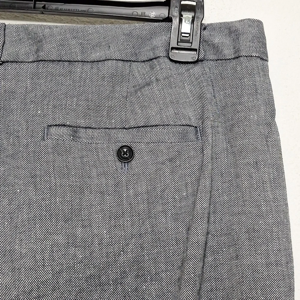 Banana Republic Gray Avery Preppy Lagenlook Linen Blend Trouser Pants Size 16L